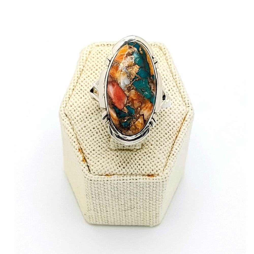 925 Ring Oyster Copper Turquoise Ring NWT